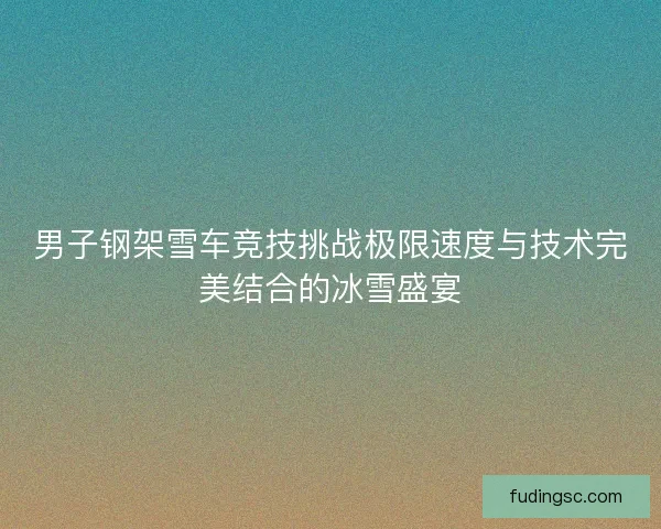 男子钢架雪车竞技挑战极限速度与技术完美结合的冰雪盛宴