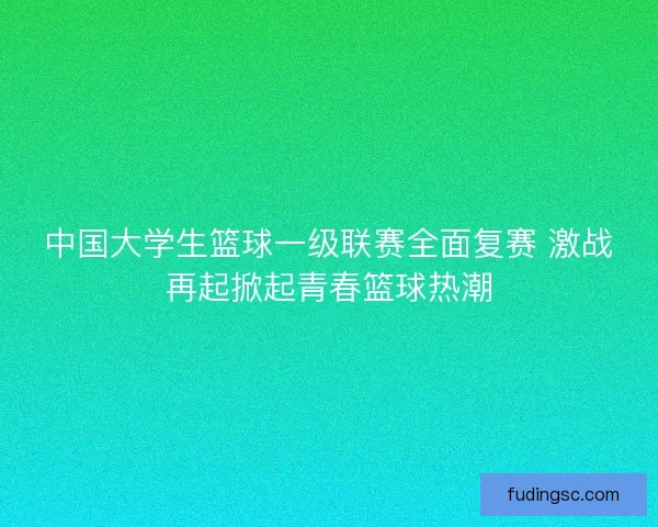 中国大学生篮球一级联赛全面复赛 激战再起掀起青春篮球热潮