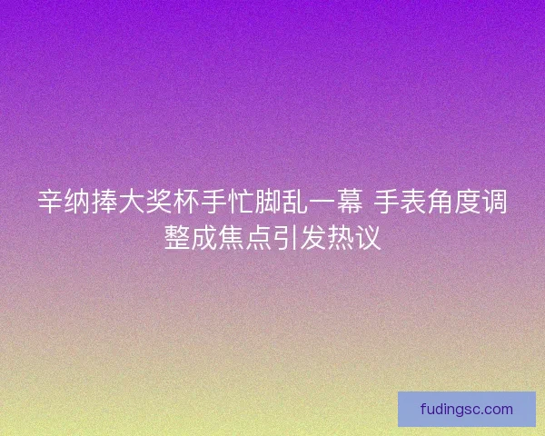 辛纳捧大奖杯手忙脚乱一幕 手表角度调整成焦点引发热议