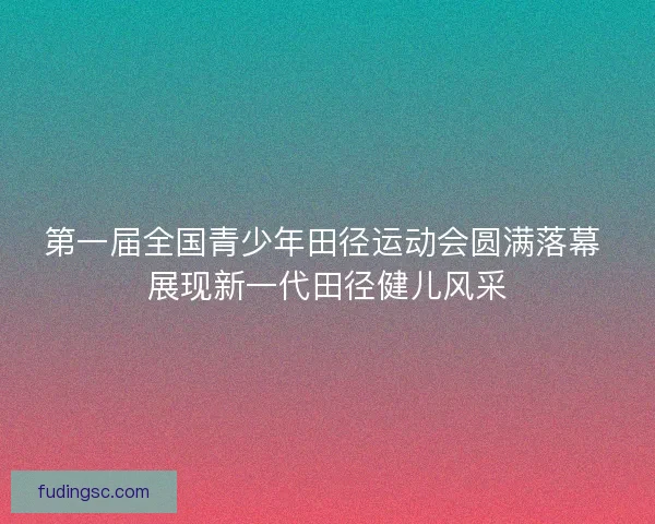第一届全国青少年田径运动会圆满落幕 展现新一代田径健儿风采